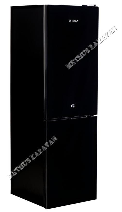U-FRİGO 176 LT Limited Edition 12/24V Kompresörlü Buzdolabı Temperli Cam Kapak Siyah