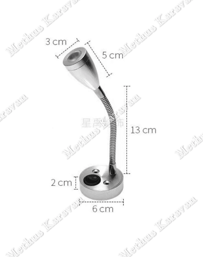 12V Okuma Lambası Krom
